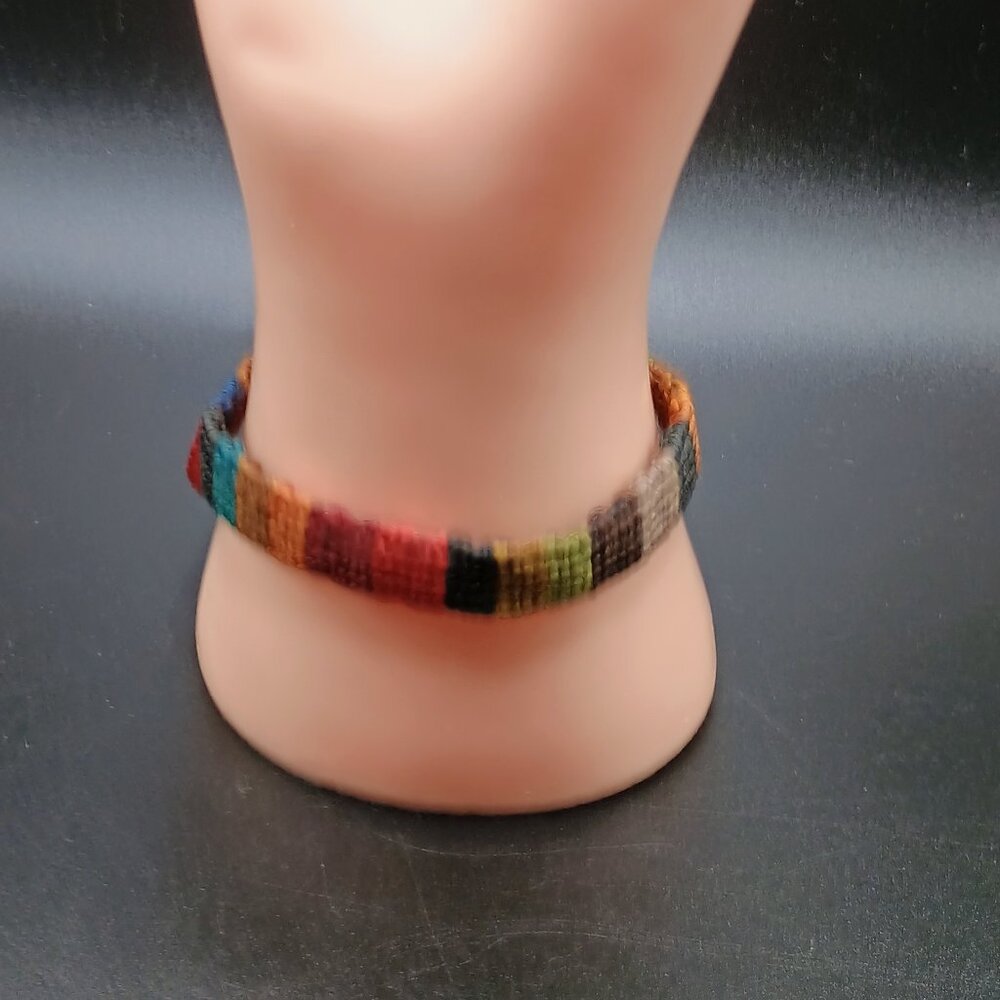 Multicolor Macram Thread Bracelet Andean Craftsma… - image 1
